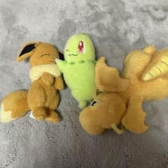 포켓몬 이브이 치코리타 카이류 세트 봉제인형 푹신푹신