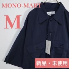 신품 모노마트 미니멀 반팔 워크 셔츠 다크 네이비 M사이즈