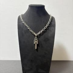 silver925 ダブル ダガー ペンダント ペーパーチェーン - メルカリ