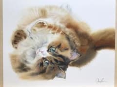 猫　水彩画のサムネイル