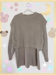 値下げ！terawear emu♡ニットベスト2点セット♡Lサイズのサムネイル