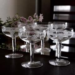 美品★極希少オールドサンルイ★COLIコリ★シャンパンクープ グラス★6脚★レア 美品☆極希少オールドサンルイ☆COLIコリ☆シャンパンクープ グラス☆6