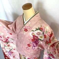 振袖】✰成人式 ✰正絹 ☆ピンク系☆身丈176 裄68 ☆中古 - メルカリ