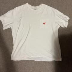 HUMAN MADE ポケットTシャツ ホワイト ハートロゴ