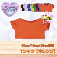 オレンジ 15cm ぬい服 推し活 Tシャツ 韓国 中国 タイ 海外 ぬいぐるみのサムネイル