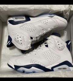 Air Jordan 6 Retro ホワイト/ネイビー USA 8 - メルカリ
