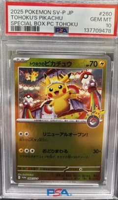 PSA10 トウホクのピカチュウ PROMO 260/SV-Pのサムネイル
