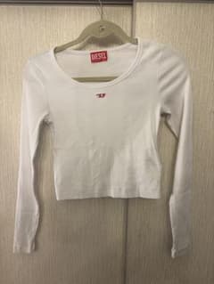 DIESEL ホワイト 長袖 Tシャツ Sサイズのサムネイル