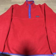 patagonia フリース 赤 紫 ハーフジップ　スナップのサムネイル