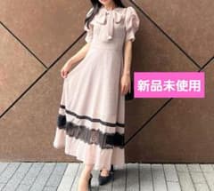 AnMILLE アンミール レースラインドットOP ワンピース【新品未使用】のサムネイル