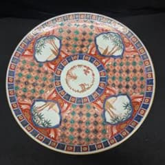 古伊万里 富貴長春 赤 金蘭手 色絵大皿 江戸時代 - メルカリ