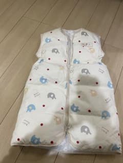 象とクマのプリント スリーパー ０から4才児のサムネイル