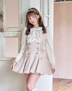 LIZLISA メッセージリボンツイードセットアップ ピンク リズリサのサムネイル