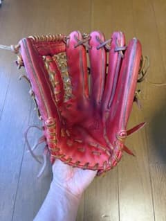 【週末限定価格】ウィルソン 外野用 軟式野球グローブ 赤のサムネイル