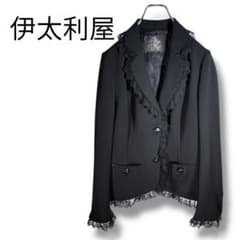 伊太利屋 レーストリム テーラードジャケット ブラック 11号 L相当