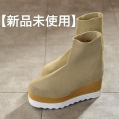 値下げ【新品未使用】ソックスブーツSESTO厚底プラットフォーム ショートブーツのサムネイル