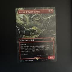 MTG 狩りをするヴェロキラプトル 拡張アート - メルカリ