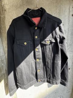 WEGO ブラックデニムジャケット ゴールドボタンのサムネイル
