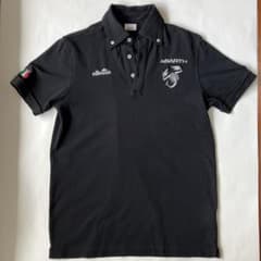 非売品ellesse ABARTH 黒 ポロシャツ　①のサムネイル