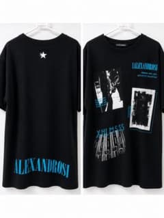 ALEXANDROSI Tシャツ ブラック Lサイズのサムネイル