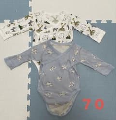 ユニクロ　ボディスーツ　2枚　７０サイズのサムネイル