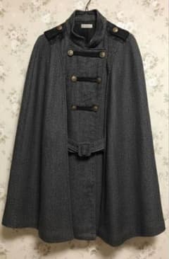 Na+H マント コート ブラック ナポレオン 軍服風 ナポレオン ケープコート 新品タグ付き アクシーズファム ナポレオン