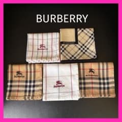 used】BURBERRYノバチェック柄ハンカチ他5枚セット - メルカリ