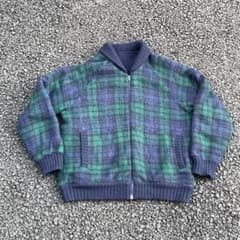 90s チェックブルゾン ウール リバーシブル ノームコア city boy 