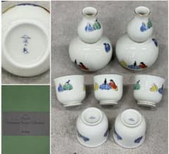 ①深川製磁 六歌仙 酒器揃 紙箱 金彩 徳利 猪口 盃 - メルカリ