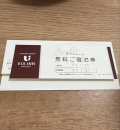 ヴィアイン　ダブルルーム 無料宿泊券のサムネイル
