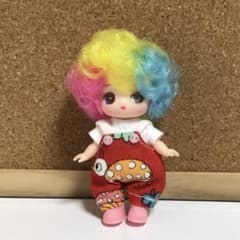 ★メル42489★　ぷちリカちゃん トップス＆サロペット＆帽子 4セット ぷちリカちゃん 元気サロペットセット服 (赤) - メルカリ