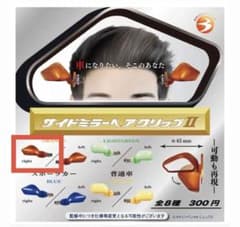 サイドミラーヘアクリップ II オレンジ・右のサムネイル