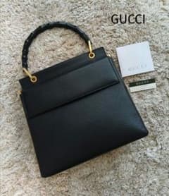 グッチ GUCCI バンブー ハンドバッグ 黒 レザー 001 3444 グッチ GUCCI バンブー ハンドバッグ 黒 レザー 001 3444 - メルカリ