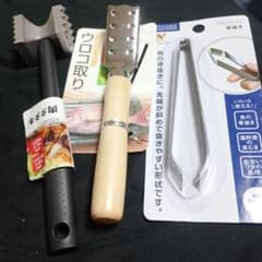 キッチンツール 3点セット 肉たたき ウロコ取り 骨抜き