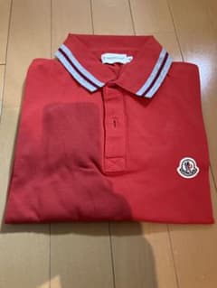 MONCLER ポロシャツ レッド Sサイズ - メルカリ