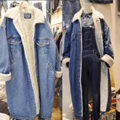 年末sale！残り1着！！ロングデニムボアジャケットのサムネイル
