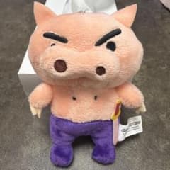 부리부리자에몽 봉제인형 키체인 크레용 신짱