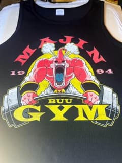 【タンクトップ】　MAJIN GYM　魔人ブウ　ゴールドジム　ブラック　M