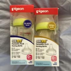 Pigeon 母乳実感　哺乳瓶 160ml ガラス　PPSU各１本　おまけありのサムネイル