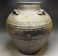 古備前 桃山時代 四耳壺 葉茶壺 大壺 特大 41cm Lf6441 - メルカリ