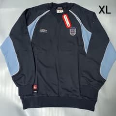 レア、新品☆UMBRO 00'sイングランド代表スウェットASIA XL紺×水色