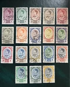 タイ1963 ラーマ9世 第3次普通切手 完揃 使用済のサムネイル