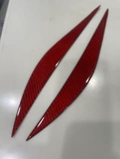 BMW F30 F31 F32 F33 F34 アイライン カーボン調 レッドのサムネイル
