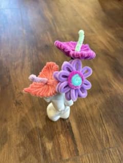 モールフラワー　ブーケ　紫　ハンドメイド　枯れないお花のサムネイル