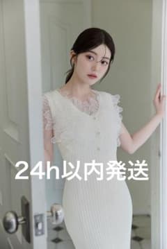 poláura ポローラ レースフリルニットワンピース off white SSのサムネイル