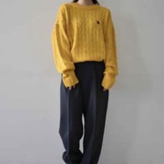 ワンポイントケーブルニットのサムネイル