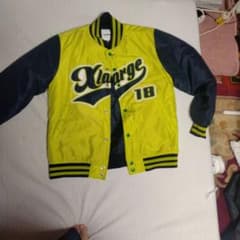 XLARGE スタジャン Sサイズ イエロー/ネイビー - メルカリ