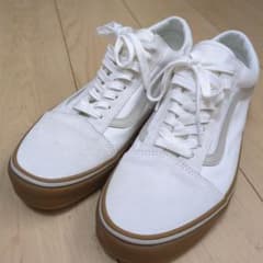 未使用　VANS Old Skool ホワイト ガムソール スニーカーのサムネイル