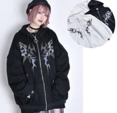 VOLCAN&APHRODITE ラインストーン トライバルZIPパーカーのサムネイル