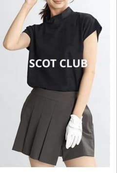 ヤマダヤ SCOTCLUB ロゴパターンチュール ゴルフウェア ブラック